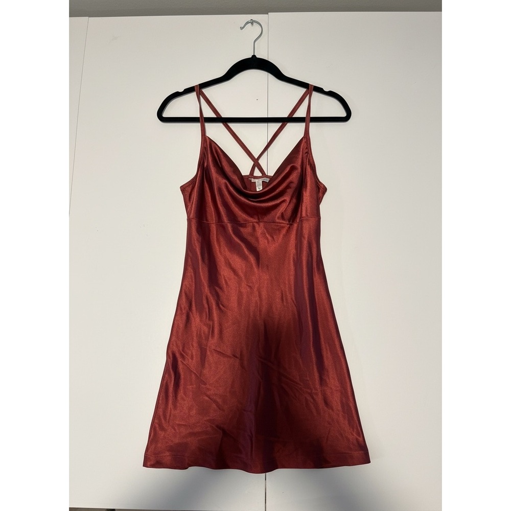 Weissman Cinnamon Satin Cowl Neck Dance Leotard Dress Kids Small Adult